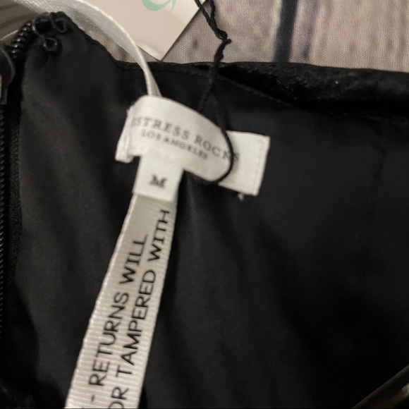 House of CB Mistress Rocks VIP' Black Glossy Ruffle Mini Dress medium NWT - Picture 8 of 9